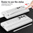 For Samsung Galaxy Z Fold5 5G Case Hinge PC Kickstand Phone Cover with Tempered Glass Film  /  Stylus - White - 7