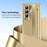 For Samsung Galaxy Z Fold4 5G Kickstand Case Hinge PC Phone Cover with Tempered Glass Film, Stylus - Gold - 3