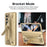 For Samsung Galaxy Z Fold4 5G Kickstand Case Hinge PC Phone Cover with Tempered Glass Film, Stylus - Gold - 6