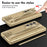 For Samsung Galaxy Z Fold4 5G Kickstand Case Hinge PC Phone Cover with Tempered Glass Film, Stylus - Gold - 7