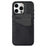 For iPhone 14 Pro Card Slot Case PU+TPU Protective Phone Cover - Black - 1