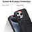 For iPhone 14 Pro Card Slot Case PU+TPU Protective Phone Cover - Black - 4