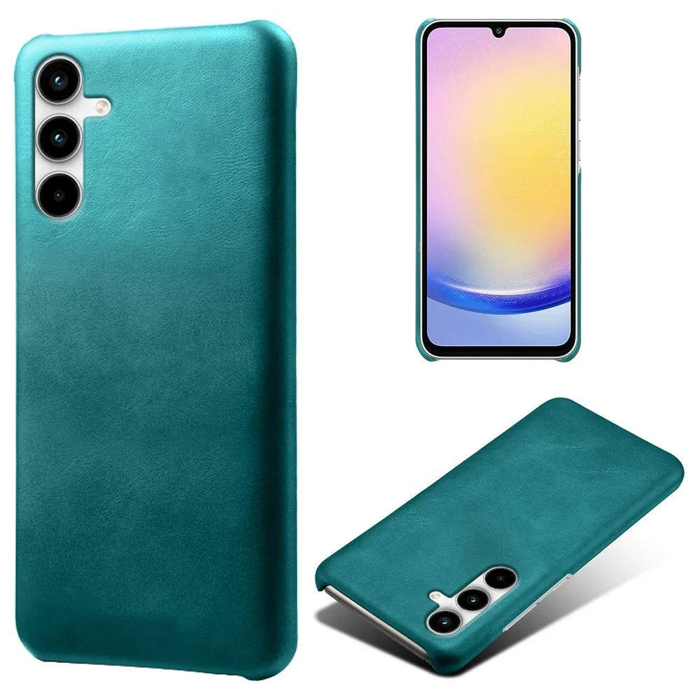 For Samsung Galaxy A15 5G Case Calf Texture PU Leather + PC Hard Phone Cover - Green - 2