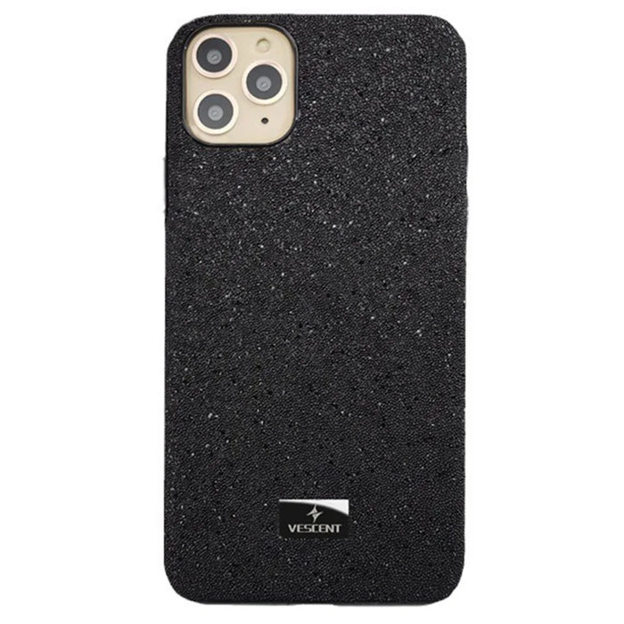 VESCENT For iPhone 14 Pro Max Case Glitter TPU+PC Drop-proof Cell Phone Cover - Black - 1