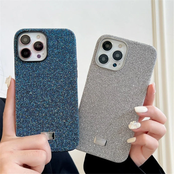 VESCENT For iPhone 14 Pro Max Case Glitter TPU+PC Drop-proof Cell Phone Cover - Black - 2