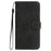 For iPhone 14 Drop Proof Case PU Leather Phone Wallet 7-Shape Imprinted Cover - Black - 2