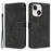 For iPhone 13 Cover PU Leather Phone Case 7-Shape Imprinted Anti-scratch Phone Shell - Black - 1