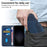For iPhone 13 Cover PU Leather Phone Case 7-Shape Imprinted Anti-scratch Phone Shell - Black - 6