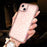 For iPhone 13 Diamond Texture Full Rhinestone Edge TPU Phone Cover - Transparent Pink - 1