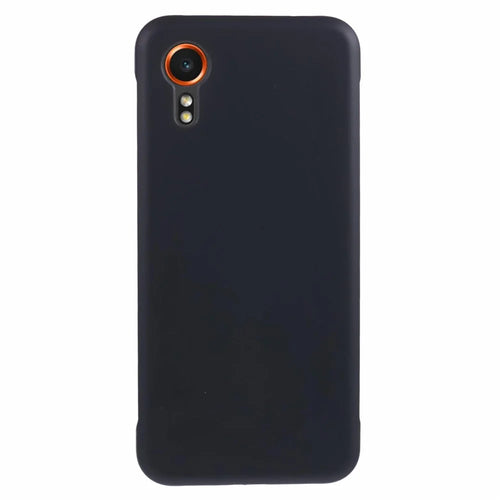 For Samsung Galaxy Xcover7 Matte Case Skin-touch Anti-fingerprint PC Phone Cover - Black - 1