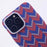 For iPhone 15 Pro Max Luminous Magnetic Phone Case PC Shockproof Cover Compatible with MagSafe - Red and Blue V Pattern - 4