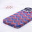 For iPhone 12 Pro Max 6.7 inch Case Hard PC Luminous  Phone Cover Compatible with MagSafe - Red and Blue V Pattern - 7