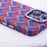 For iPhone 15 Pro Case Luminous Magnetic Phone Shell Compatible with MagSafe - Red and Blue V Pattern - 5
