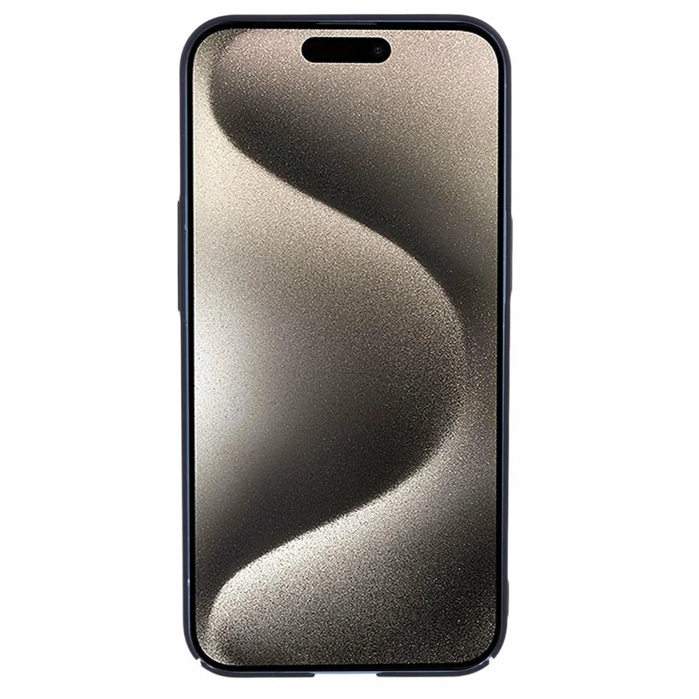 For iPhone 15 Plus Rubberized Hard PC Phone Case Cellphone Skin-touch Cover - Black - 2