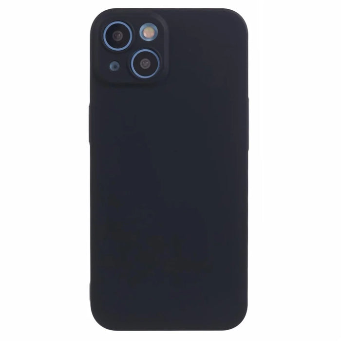 For iPhone 14 Case Skin-touch Rubberized Hard PC Shockproof Cell Phone Cover - Black - 1