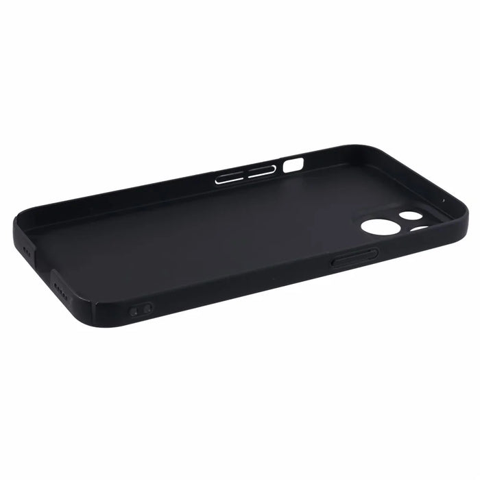 For iPhone 14 Case Skin-touch Rubberized Hard PC Shockproof Cell Phone Cover - Black - 4