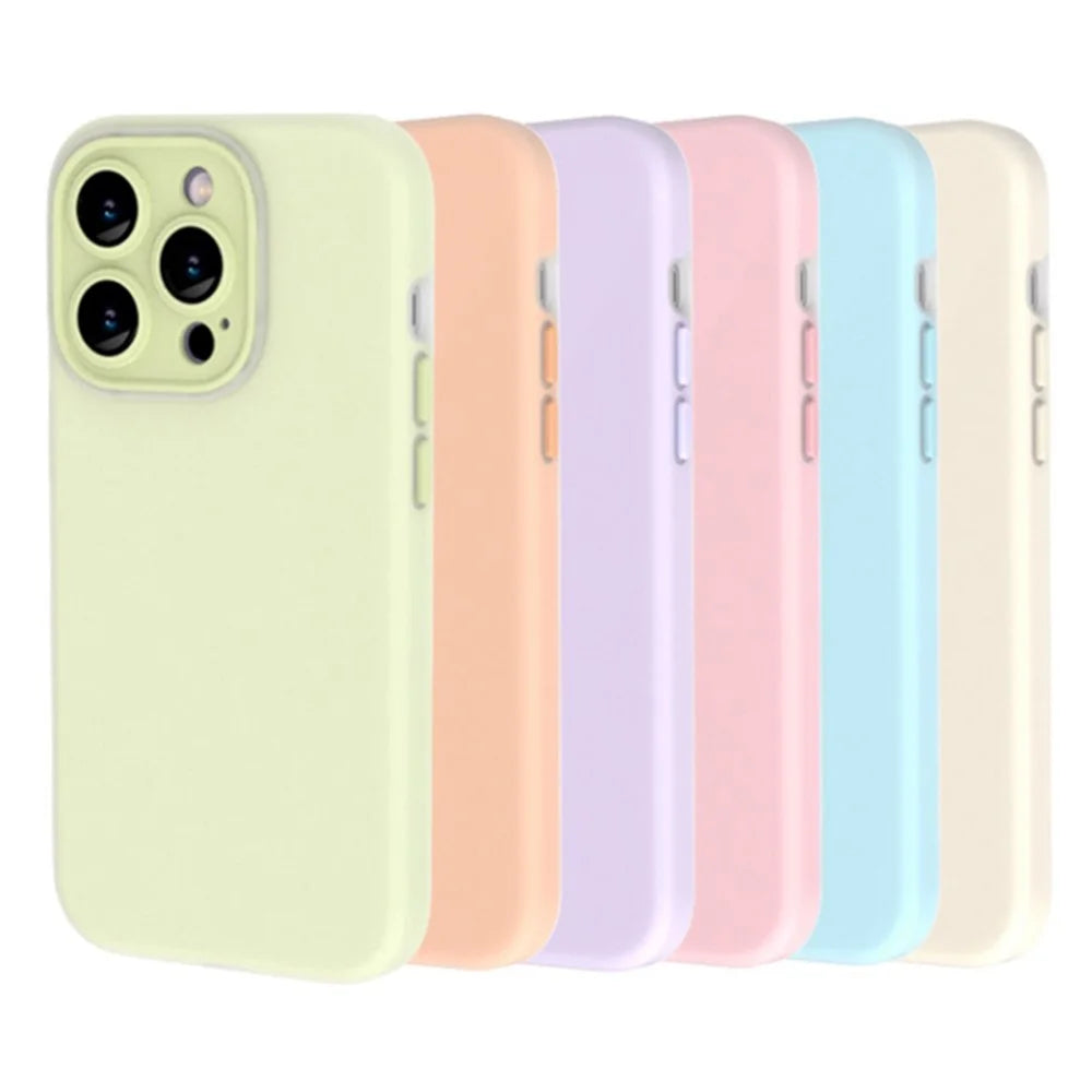 For iPhone 14 Pro Case with Glass Lens Film, Liquid Silicone Soft Phone Cover - Blue - 6