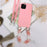 For iPhone 14 Pro Max Case Soft TPU Shock-Absorbent Smart Phone Cover with Straps - Pink - 5