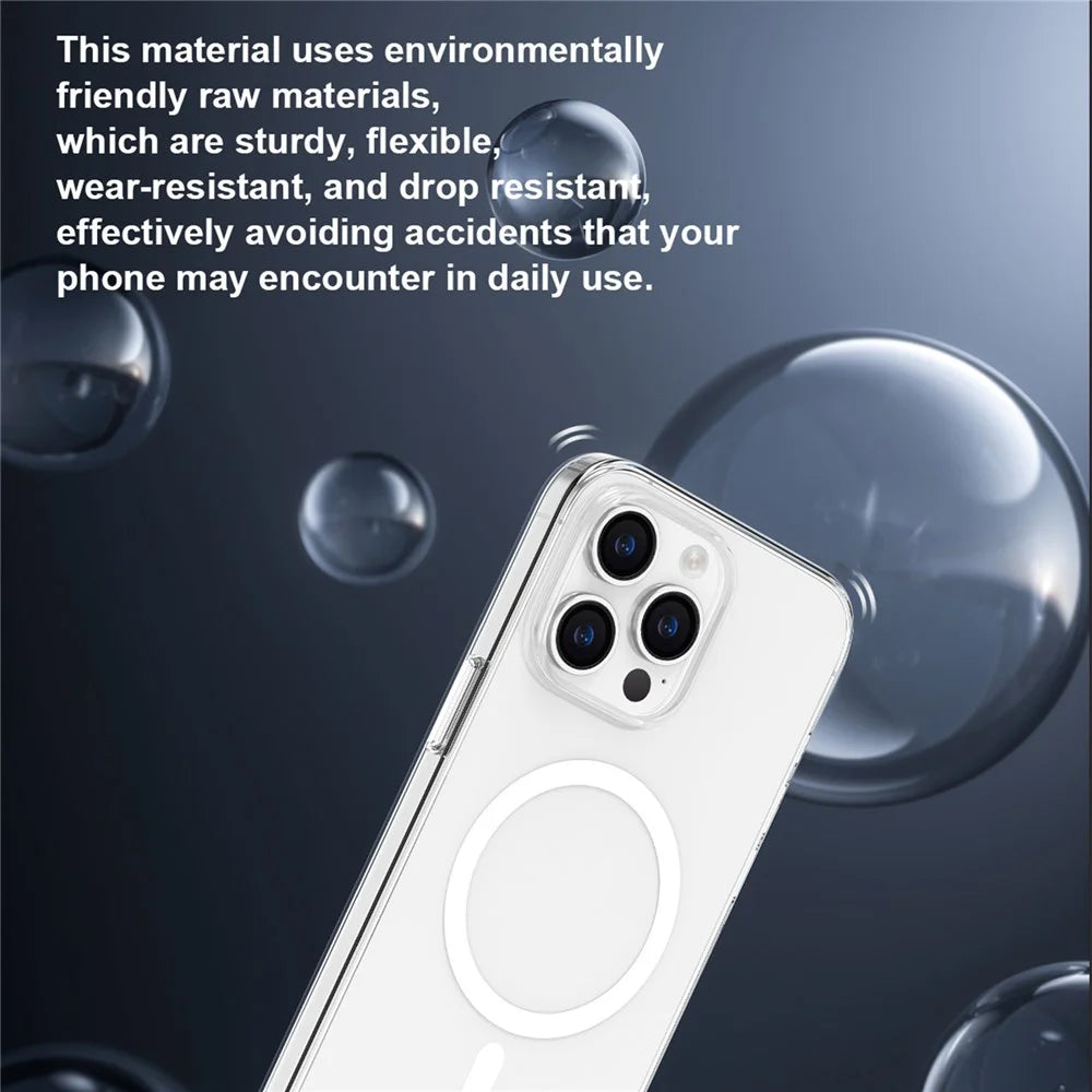 BENWIS For iPhone 13 Pro Crystal Clear Case Compatible with MagSafe Anti-drop TPU+PC Phone Cover - 7
