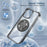For iPhone 12 Pro Max Magnetic Case Anti-drop TPU+PC Kickstand Phone Cover - Transparent Black - 3