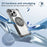 For iPhone 12 Pro Max Magnetic Case Anti-drop TPU+PC Kickstand Phone Cover - Transparent Black - 5