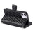 Style 012 for iPhone 11 Leather Case with Wrist Strap Rhombus Glitter Zipper Pocket Phone Cover - Black - 3
