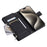 Style 012 for iPhone 13 Pro Wallet Case Rhombus Imprinted Zipper Leather Phone Cover - Black - 5