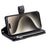 Style 012 for iPhone 14 Pro Max Case Zipper Flip Shockproof Leather Wallet Cover with Hand Strap - Black - 4