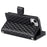 Style 012 for iPhone 15 Plus Leather Case Rhombus Wallet Zipper Phone Cover with Hand Strap - Black - 3