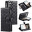 Style 012 for Samsung Galaxy S22 5G Case  Handbag Zipper Pocket Glitter Leather Phone Cover - Black - 1