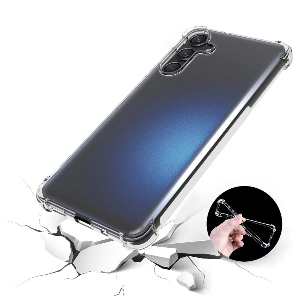 For Samsung Galaxy M55 5G / C55 5G / F55 5G Phone Case HD Transparent Four Corner Airbag TPU Cover - 3