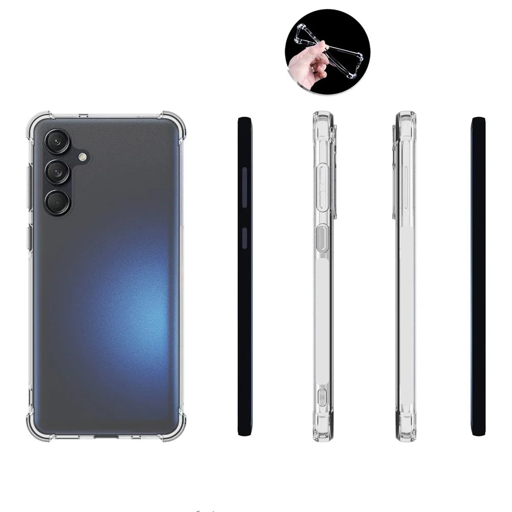 For Samsung Galaxy M55 5G / C55 5G / F55 5G Phone Case HD Transparent Four Corner Airbag TPU Cover - 5