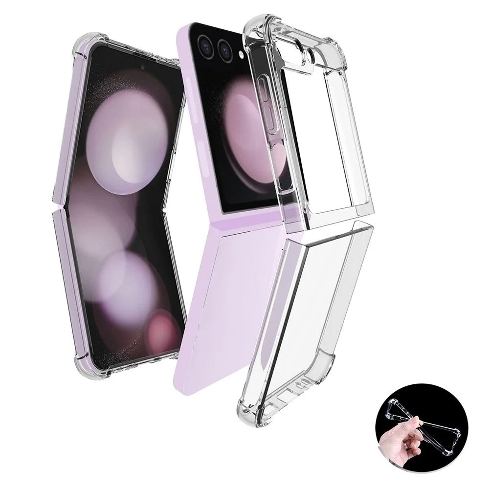 Phone Case for Samsung Galaxy Z Flip7 FE 5G / Z Flip6 5G TPU Case Anti-Drop Four Corner Airbag Phone Cover - 5