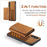 DG.MING M1 Series for Samsung Galaxy A35 5G Case Detachable Card Holder Leather Coating Phone Cover - Brown - 7