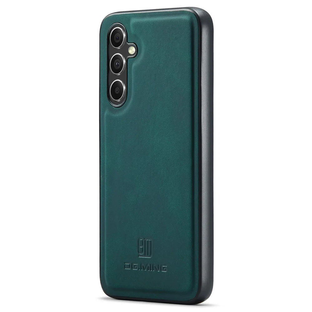 DG.MING For Samsung Galaxy A35 5G Case Leather+PC+TPU Anti-Drop Phone Cover - Green - 2