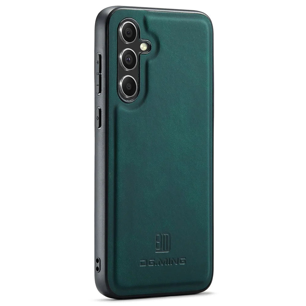 DG.MING For Samsung Galaxy A35 5G Case Leather+PC+TPU Anti-Drop Phone Cover - Green - 4