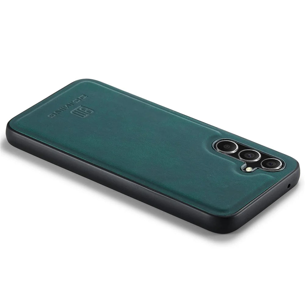 DG.MING For Samsung Galaxy A35 5G Case Leather+PC+TPU Anti-Drop Phone Cover - Green - 6