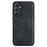 DG.MING For Samsung Galaxy A15 4G / A15 5G Case Drop-Resistant Leather Coated PC+TPU Phone Cover - Black - 1