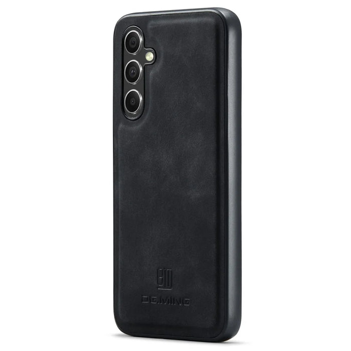 DG.MING For Samsung Galaxy A15 4G / A15 5G Case Drop-Resistant Leather Coated PC+TPU Phone Cover - Black - 2