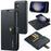 DG.MING for Samsung Galaxy A55 5G Case Detachable Split Leather Phone Cover with Stand Wallet - Black - 1