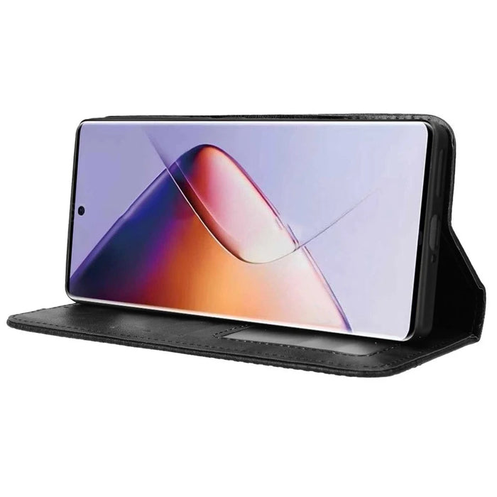 For Infinix Note 40 Pro 5G X6851 / Note 40 Pro+ X6851B Leather Case Wallet Retro Phone Cover - Black - 3