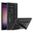For Samsung Galaxy S24 Ultra Case Wristband Design Ultra Thin PU Leather+PC Phone Cover - Black - 1