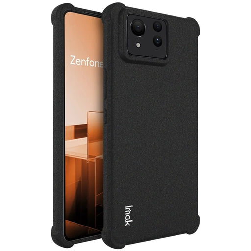 IMAK For Asus Zenfone 11 Ultra 5G Case Matte TPU Airbag Shockproof Phone Cover - Black - 1