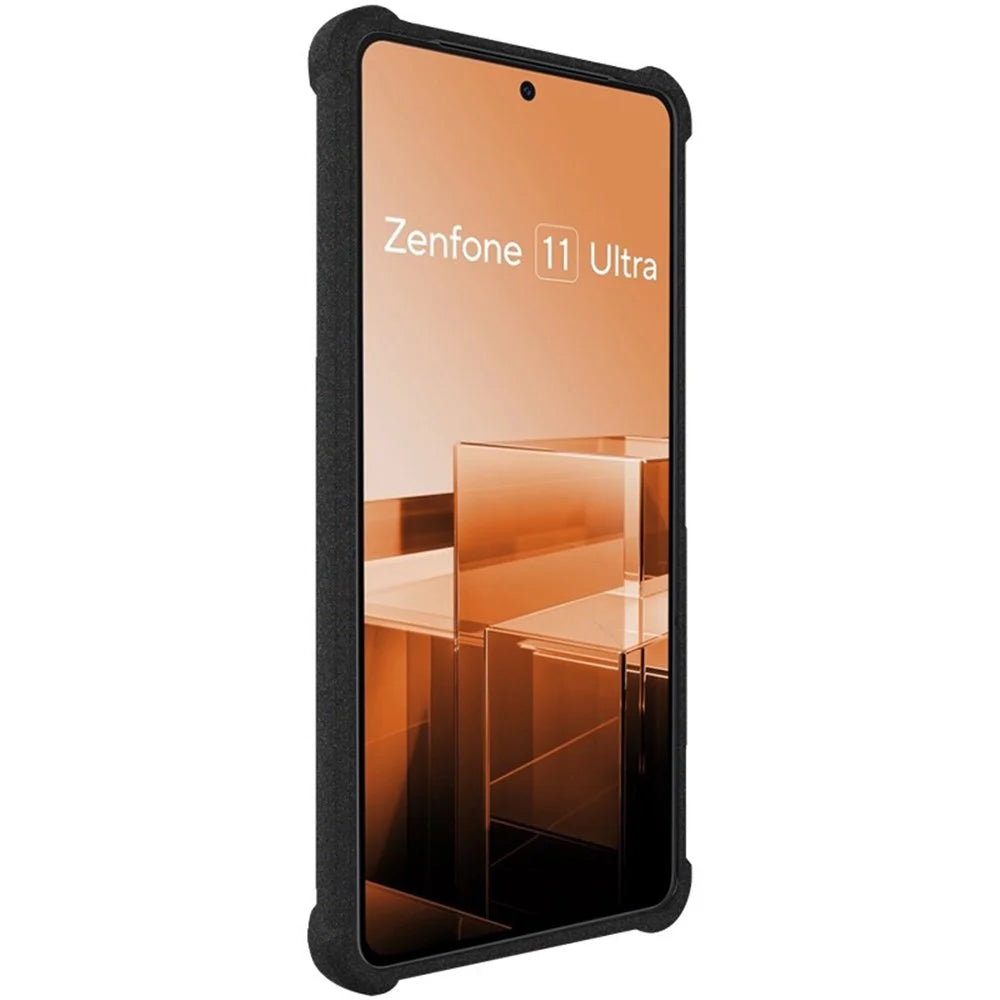 IMAK For Asus Zenfone 11 Ultra 5G Case Matte TPU Airbag Shockproof Phone Cover - Black - 5