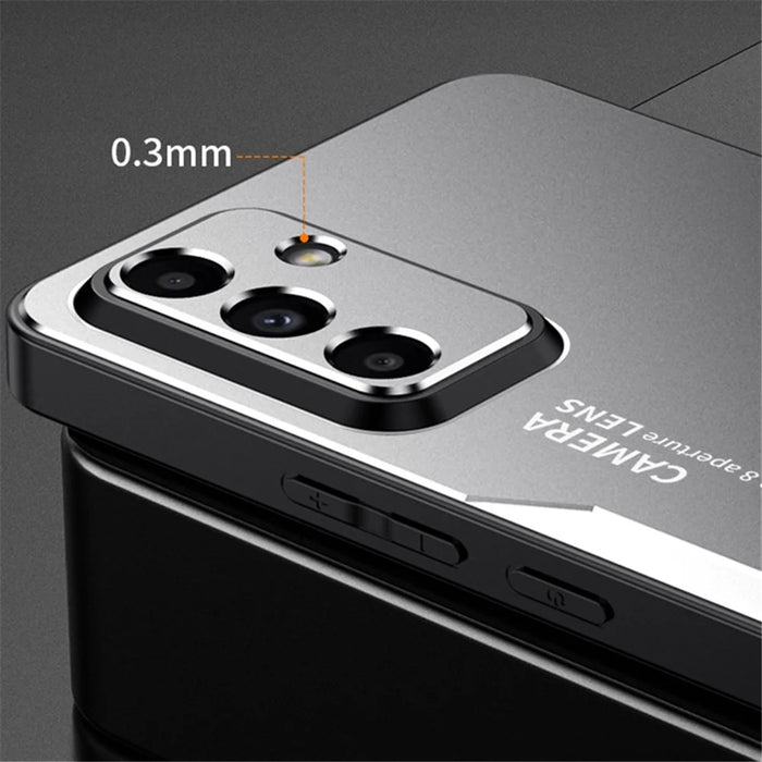 For Samsung Galaxy A14 5G / 4G Case Aluminum Alloy+TPU+PC Anti-Scratch Shockproof Phone Cover - Silver - 2