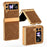 For Samsung Galaxy Z Flip3 5G Case Hinge Protection Leather Coated PC Folding Phone Cover - Brown - 1