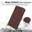 For Infinix Note 40 Pro 4G X6850 Magnetic Phone Case with Multiple Card Holders - Brown - 4