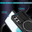 For Samsung Galaxy S22+ 5G kickstand Case PC+TPU Magnetic Phone Shell with Lens Cover - Black - 3
