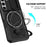 For Samsung Galaxy S22+ 5G kickstand Case PC+TPU Magnetic Phone Shell with Lens Cover - Black - 6
