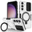 For Samsung Galaxy S24+ Case Slide Lens Window Kickstand Protective Cover Magnetic Case - Black  /  White - 1